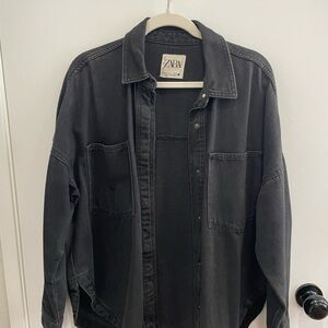 Zara Men's Charcoal Shirt Jacket